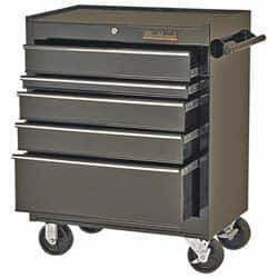 Blackhawk by Proto - 5 Drawer 1,400 lb Capacity Steel Tool Roller Cabinet - 27" Wide x 35" High x 18" Deep, Ball Bearing Drawer Slides, Black
