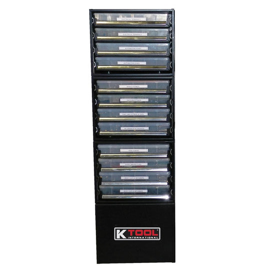 K-Tool International KTI75101 - Tool Box, TOWER STORAGE CABINET 1 BASE/3 SLIDING DRAWERS