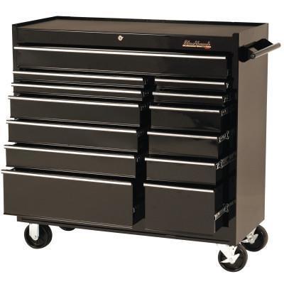 Blackhawk By Proto 94113R Roller Cabinet with 13 Drawers, 41-Inch, Black